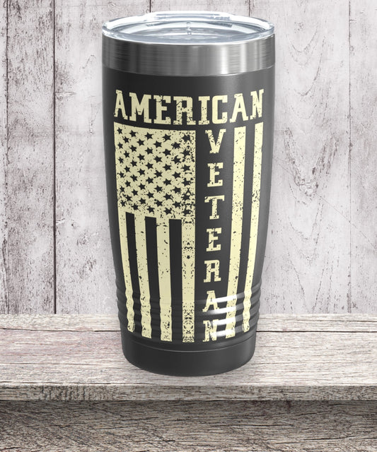 "American Veteran" Tumbler, 20oz - Weave Got Gifts - Unique Gifts You Won’t Find Anywhere Else!