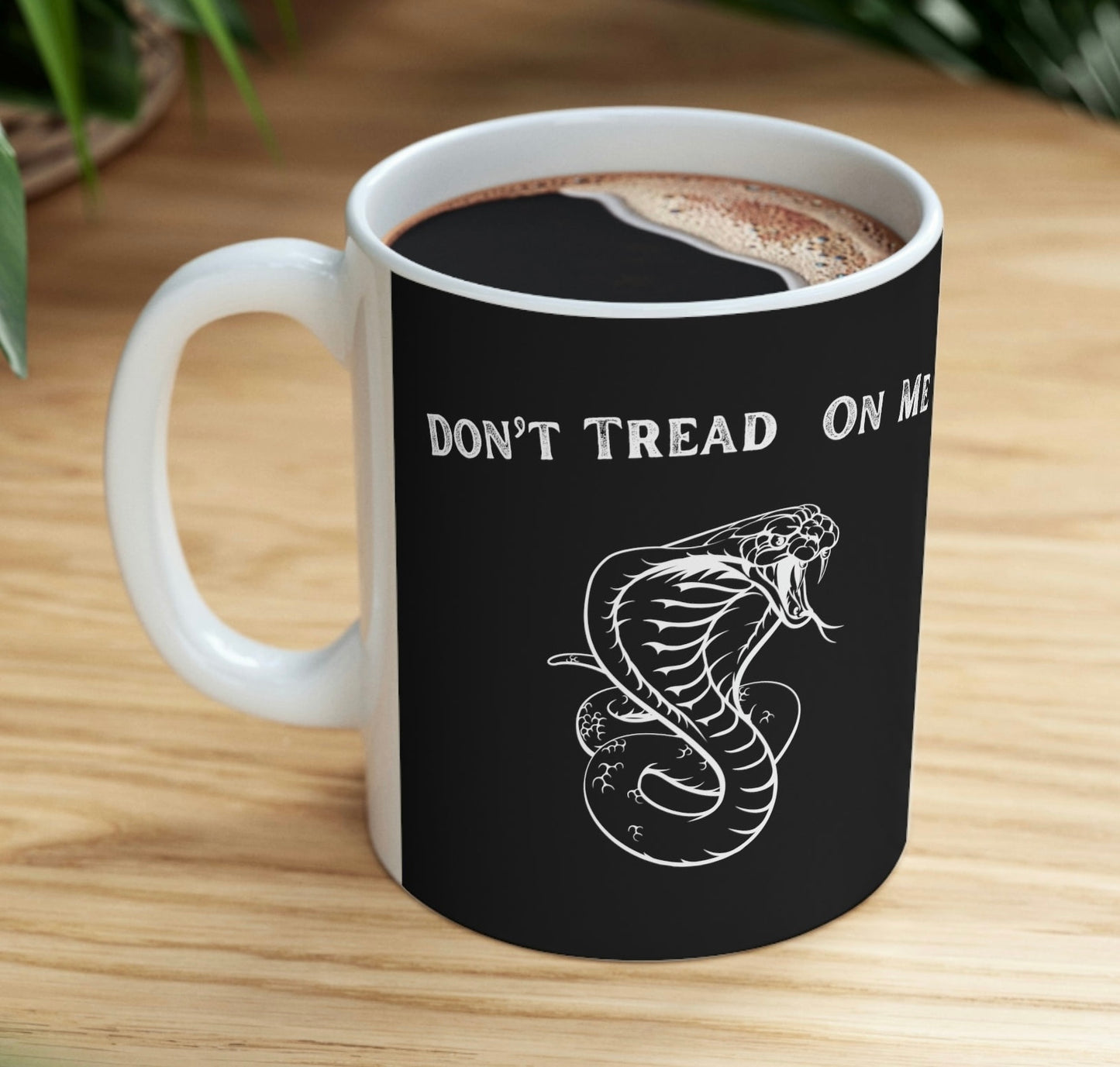 "Don't Tread On Me" Black & White Coffee Mug - Weave Got Gifts - Unique Gifts You Won’t Find Anywhere Else!