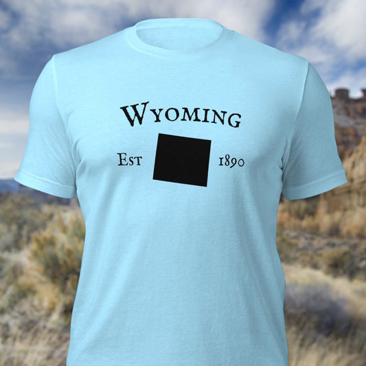 "Wyoming Established In 1890" T-Shirt - Weave Got Gifts - Unique Gifts You Won’t Find Anywhere Else!