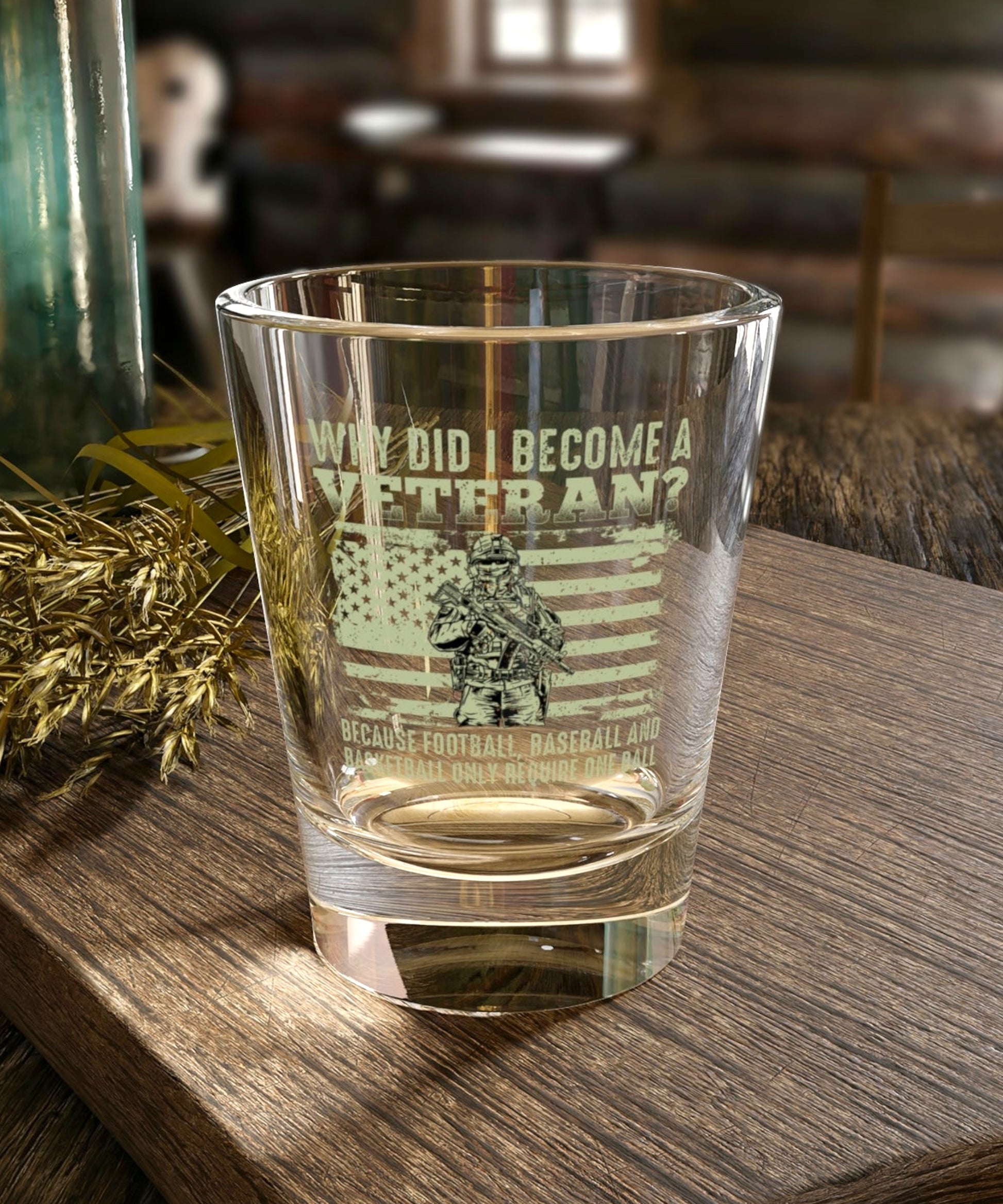 "Why Did I Become A Veteran?" Shot Glass, 1.5oz - Weave Got Gifts - Unique Gifts You Won’t Find Anywhere Else!