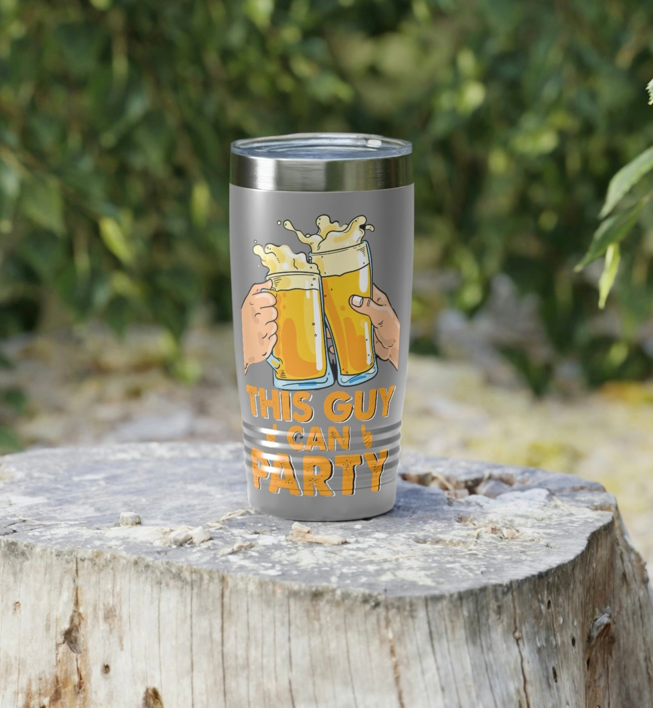 This Guy Can Party stainless steel tumbler in 5 colors
