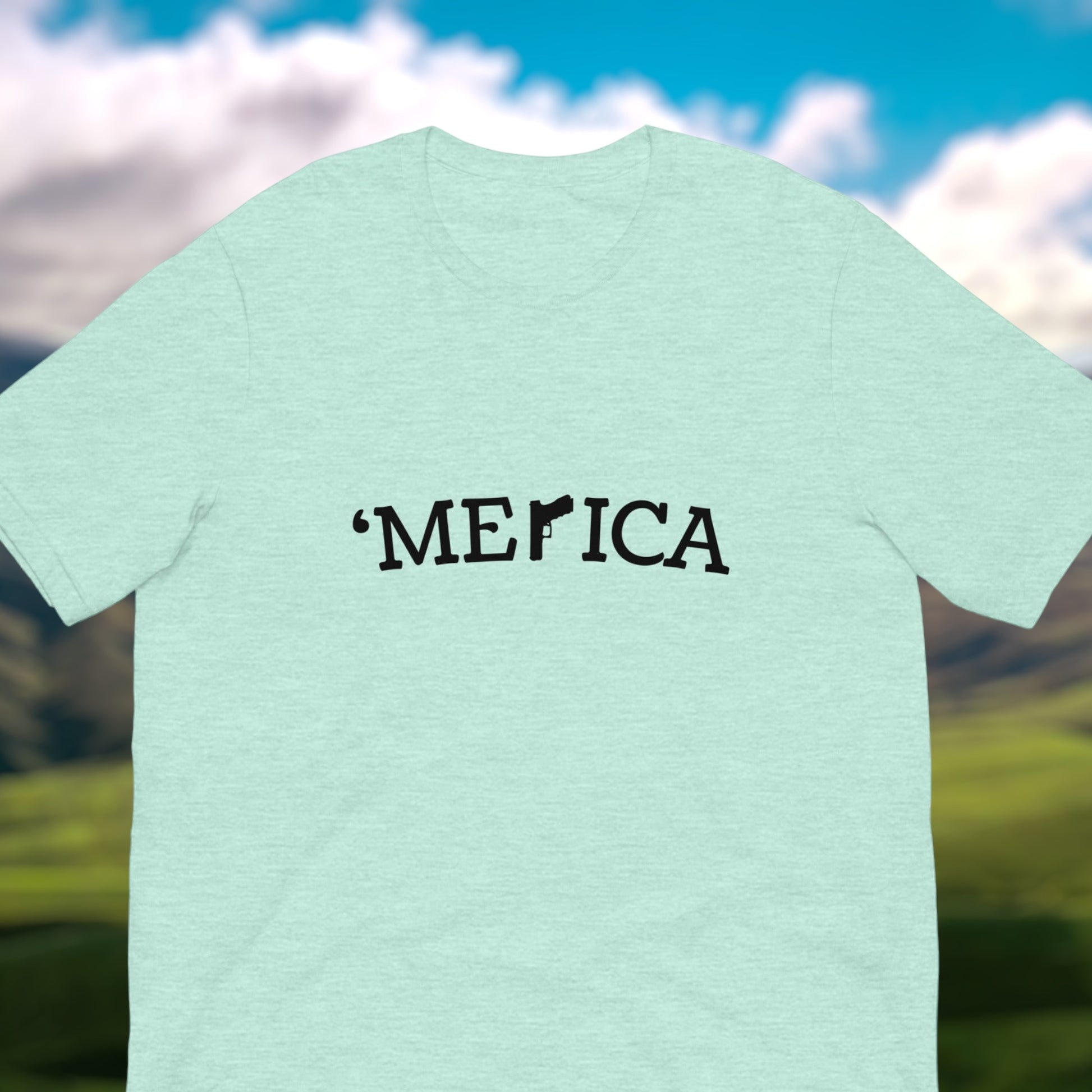 ‘Merica t-shirt with pistol graphic
