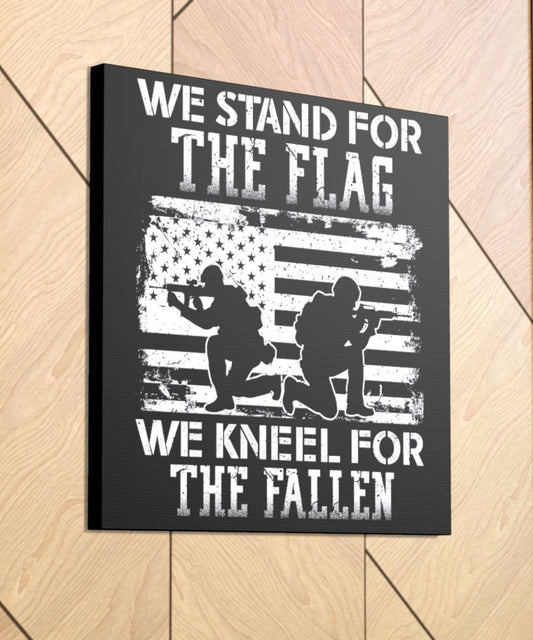 "We Stand, We Kneel" Flag Canvas Wall Art - Weave Got Gifts - Unique Gifts You Won’t Find Anywhere Else!