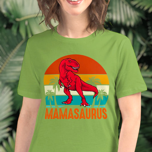 Mamasaurus T-Rex shirt with retro design
