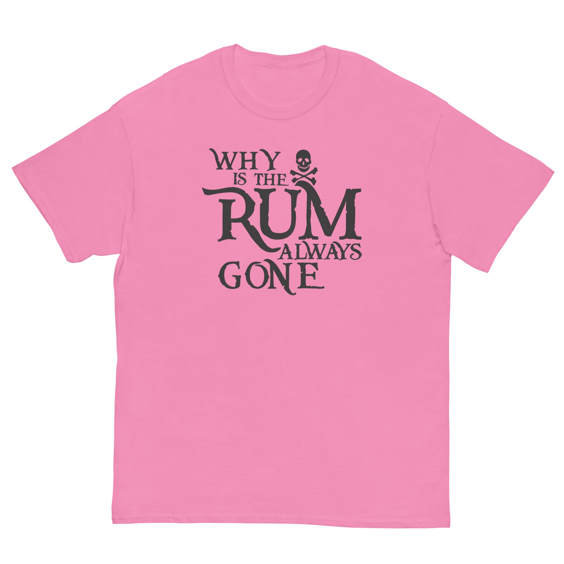 Nautical-themed rum shirt with skull and crossbones
