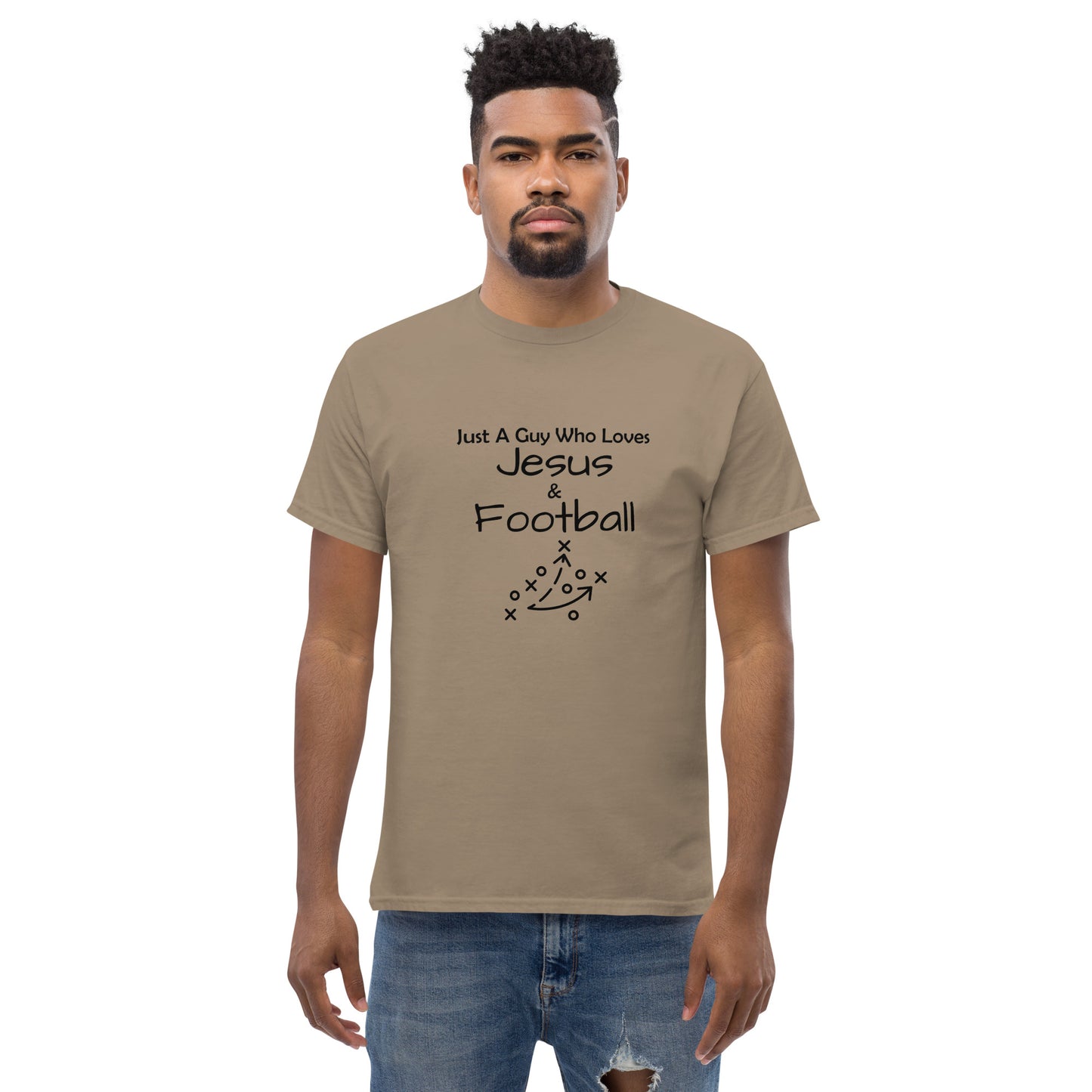 Soft cotton football and Jesus shirt
