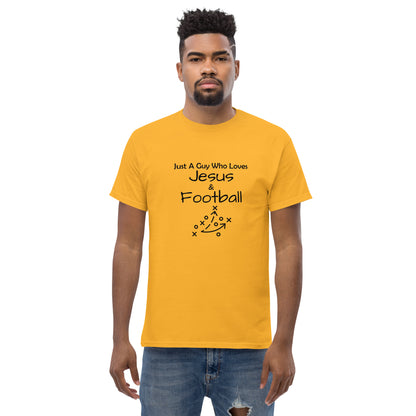 Christian football shirt for men with faith message
