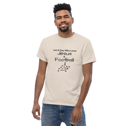 Jesus and football t-shirt for sports-loving men
