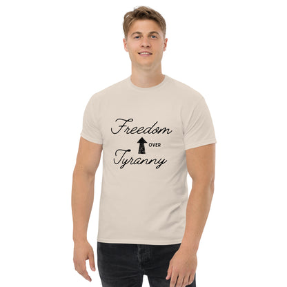 Freedom t-shirt with liberty-focused message
