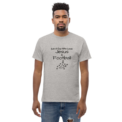 Soft cotton men football shirt with faith and sport design
