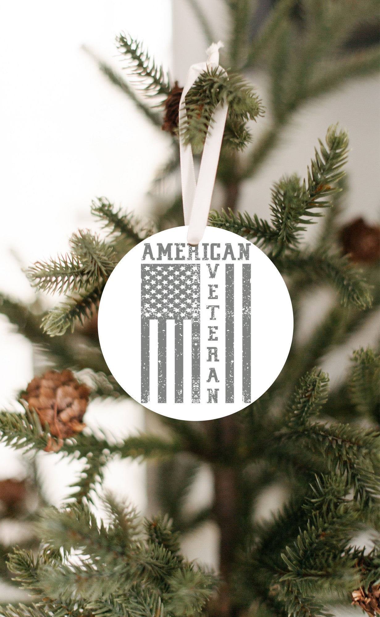 Military veteran Christmas ornament made in the USA
