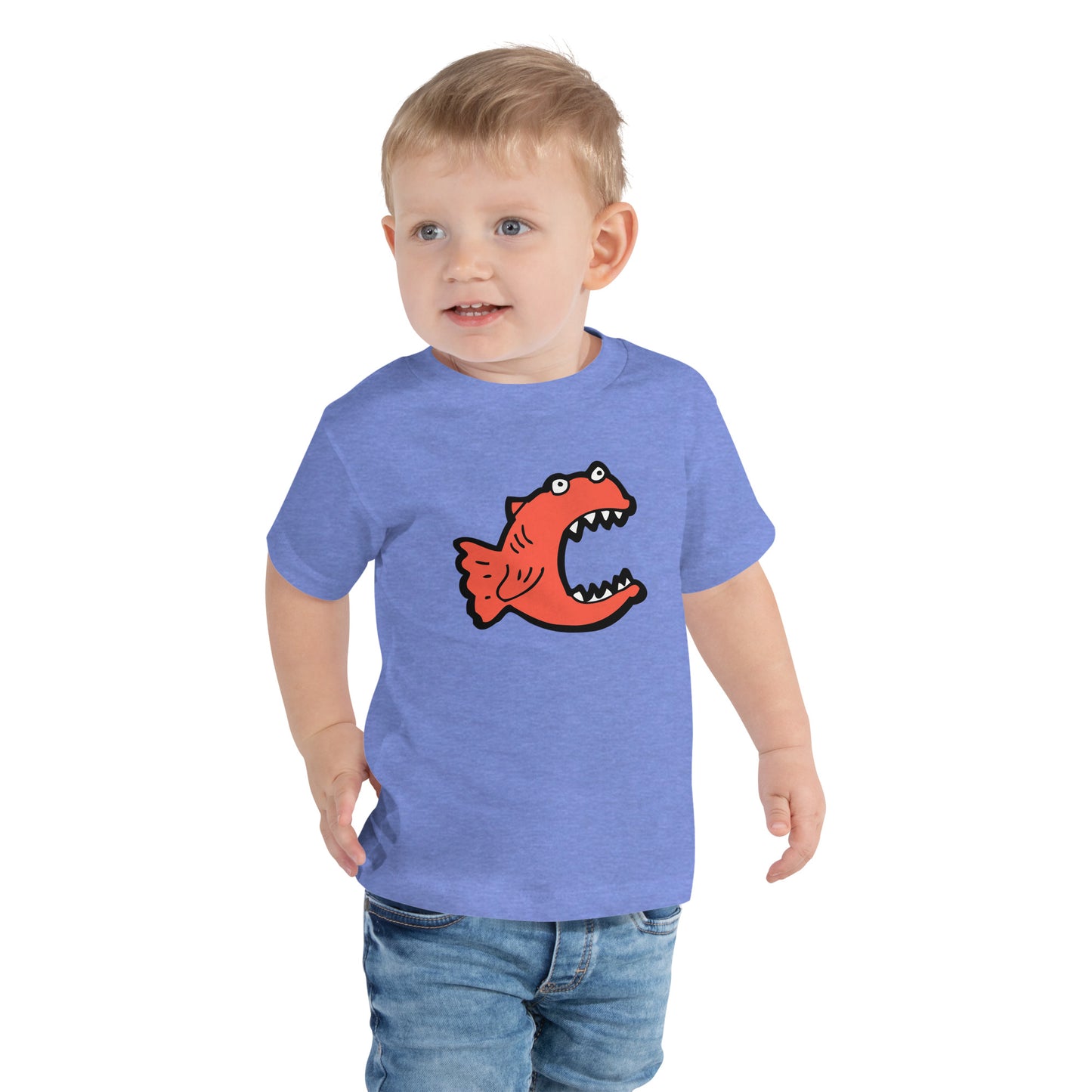 Comfortable cotton piranha shirt for active kids
