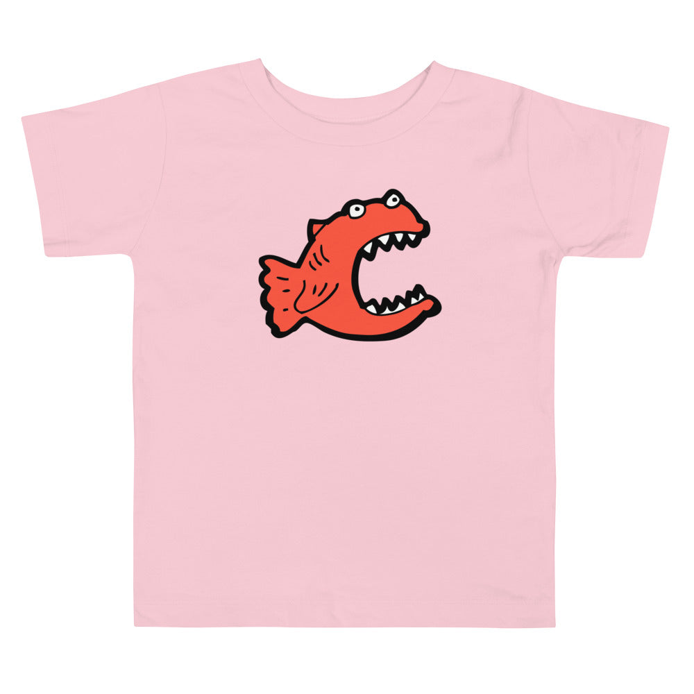 Relaxed-fit kids piranha t-shirt with pre-shrunk fabric
