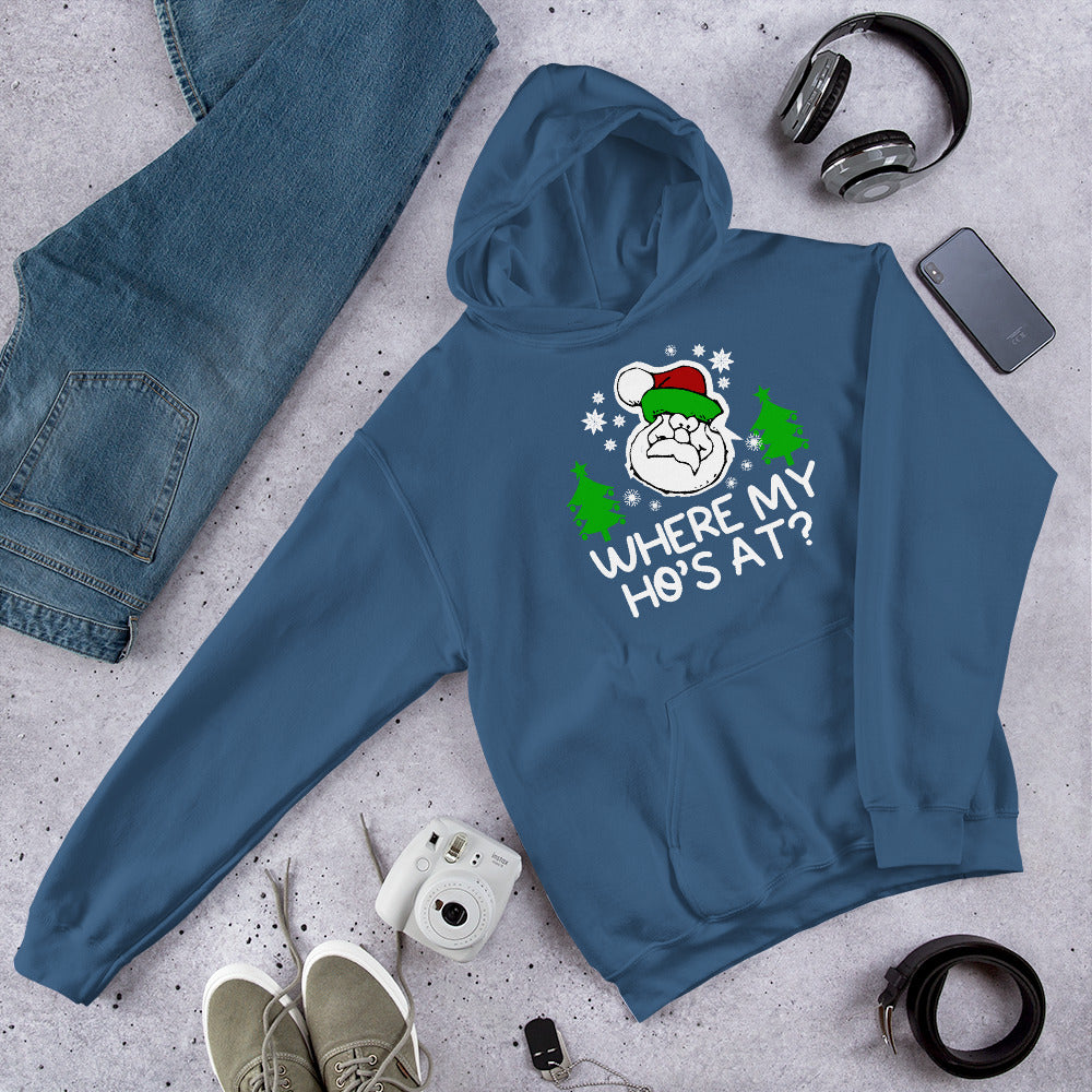 "Where My Hoe's At?" Funny Santa Hoodie - Weave Got Gifts - Unique Gifts You Won’t Find Anywhere Else!