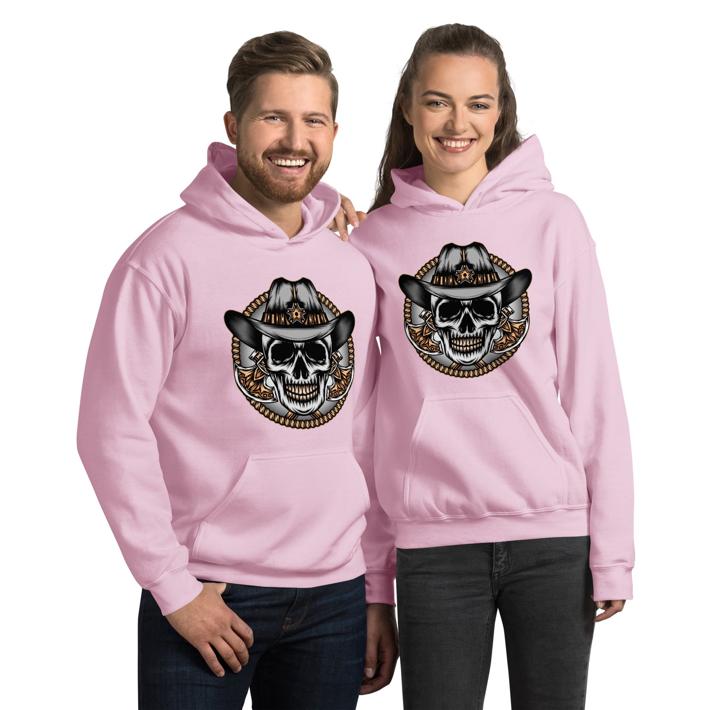 "Skull Western Cowboy" Hoodie - Weave Got Gifts - Unique Gifts You Won’t Find Anywhere Else!