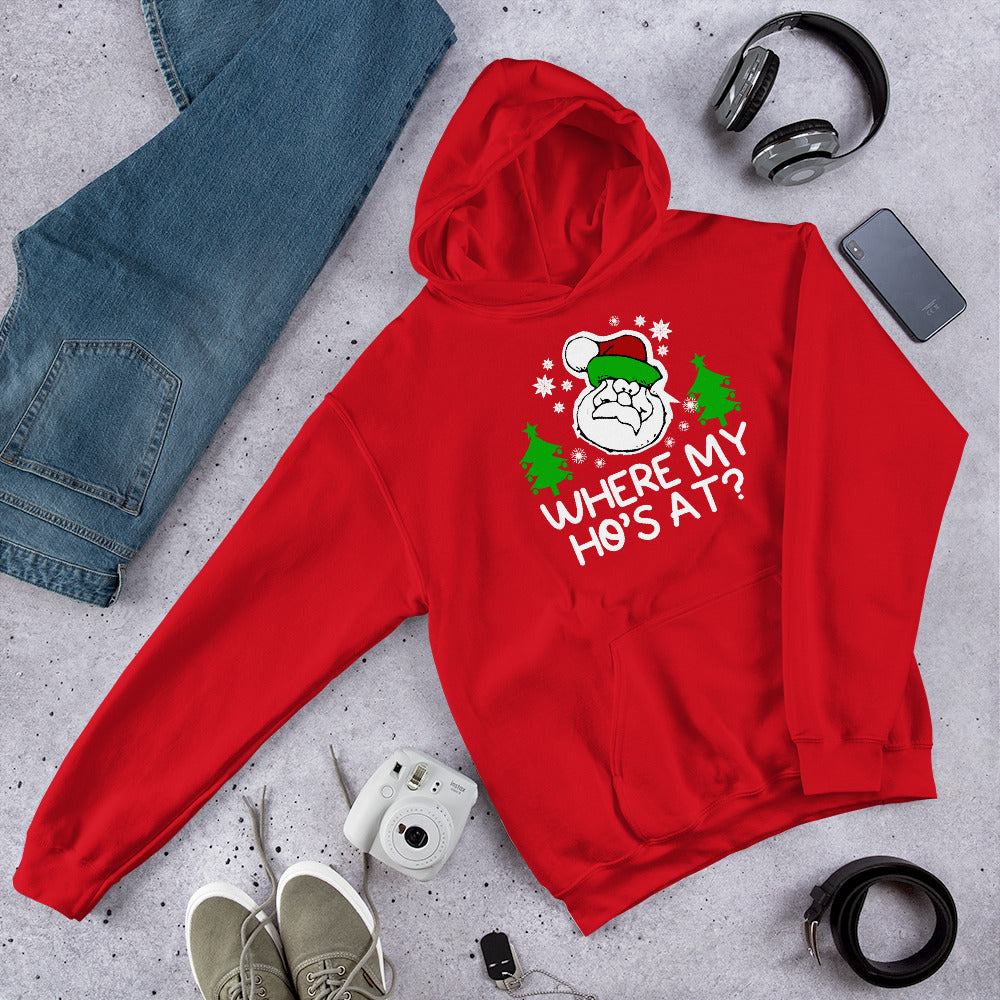 "Where My Hoe's At?" Funny Santa Hoodie - Weave Got Gifts - Unique Gifts You Won’t Find Anywhere Else!