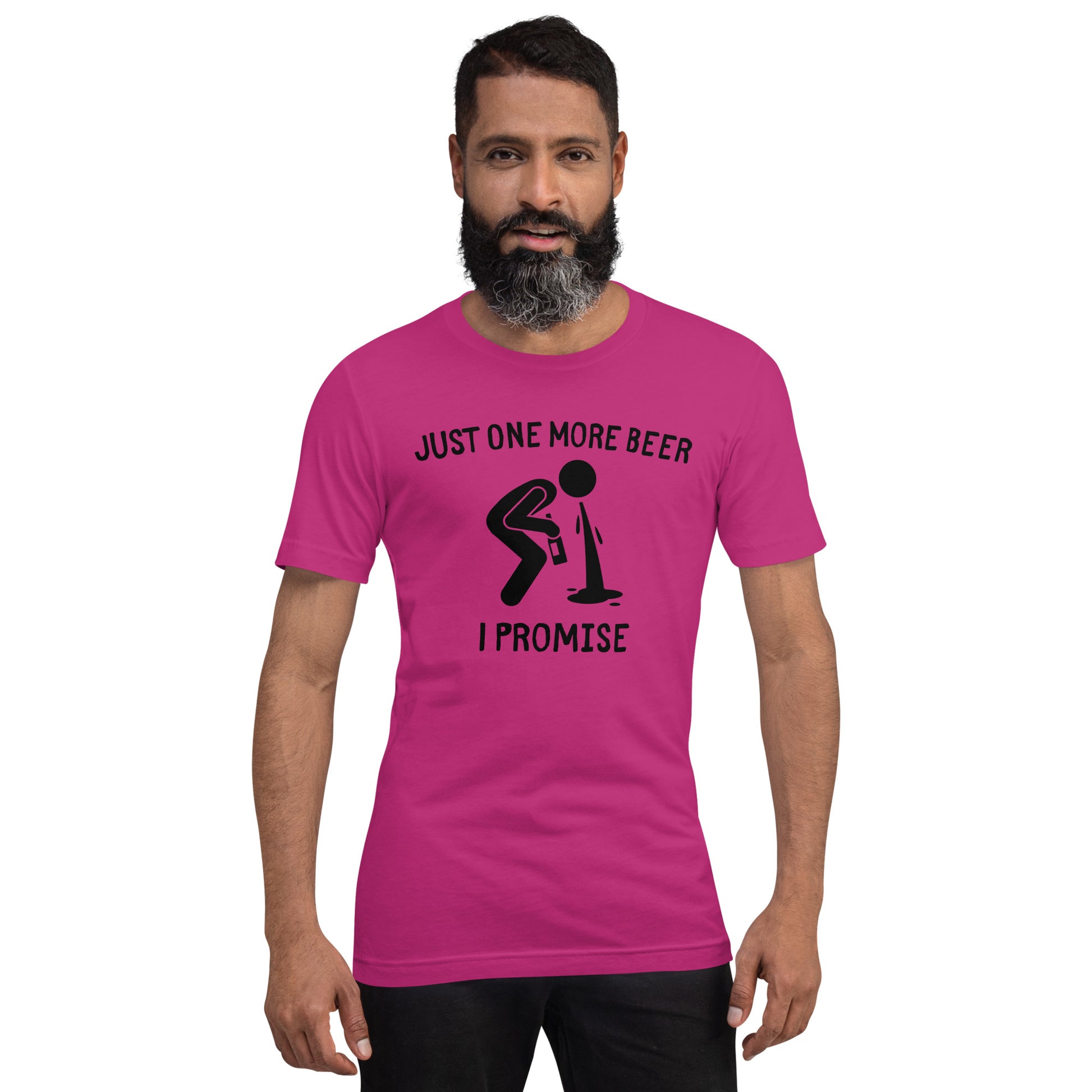 Soft cotton day drinking shirt with bold, playful text
