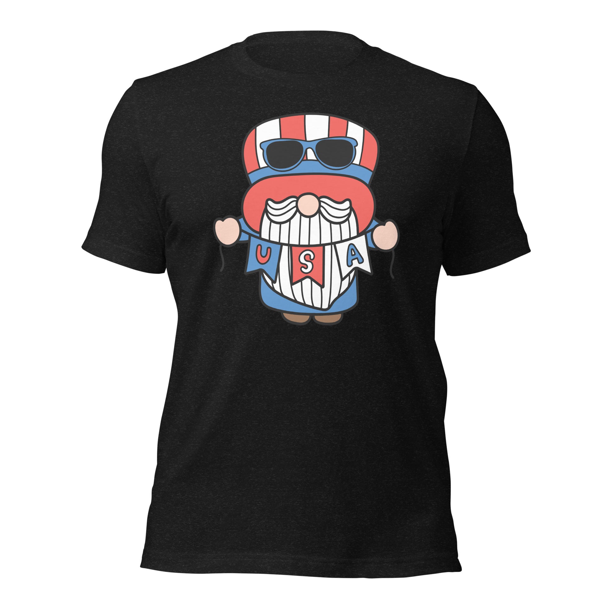 Cute gnome t-shirt with American flag colors
