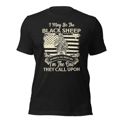 Army tee shirt with soldier and American flag
