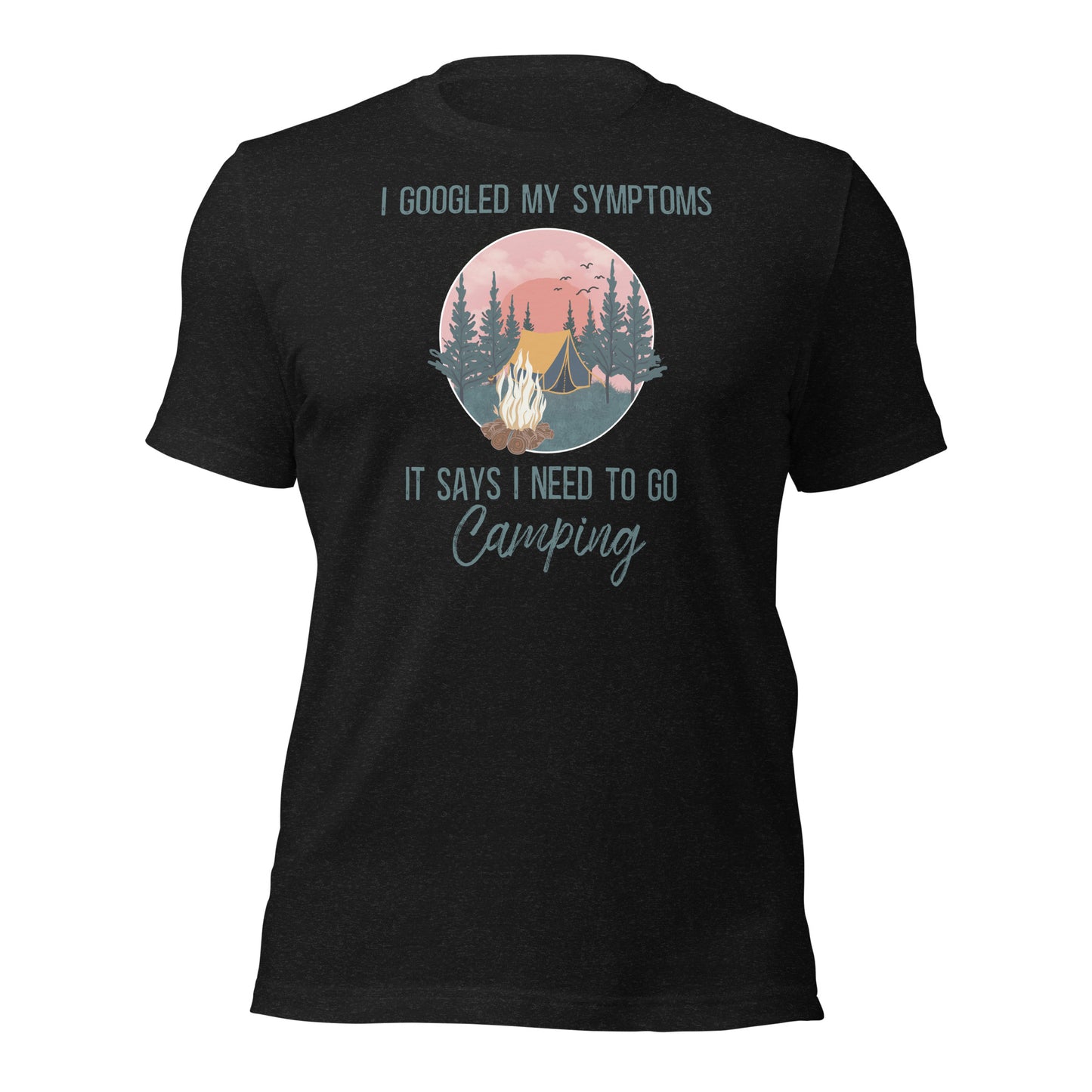 Camping-themed I Googled My Symptoms I Need to Go Camping shirt
