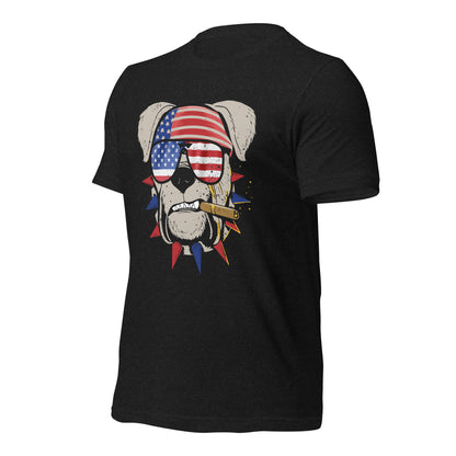 Men’s biker t-shirt featuring bulldog design
