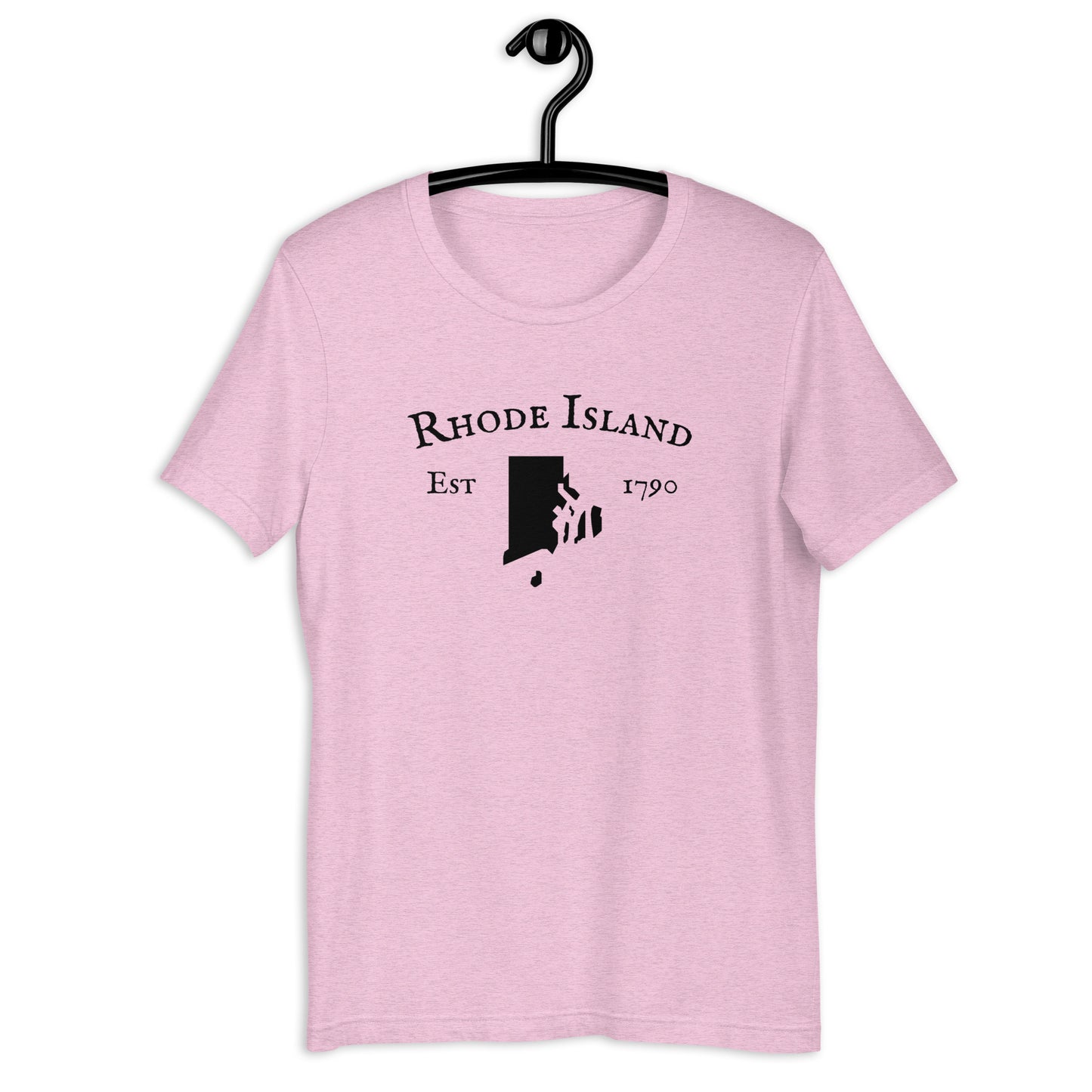 Durable Rhode Island outline t-shirt for men and women
