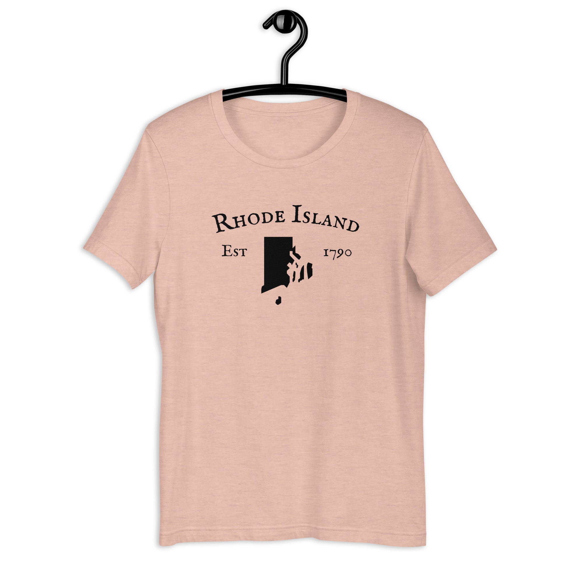 Pre-shrunk Rhode Island state t-shirt for family vacations
