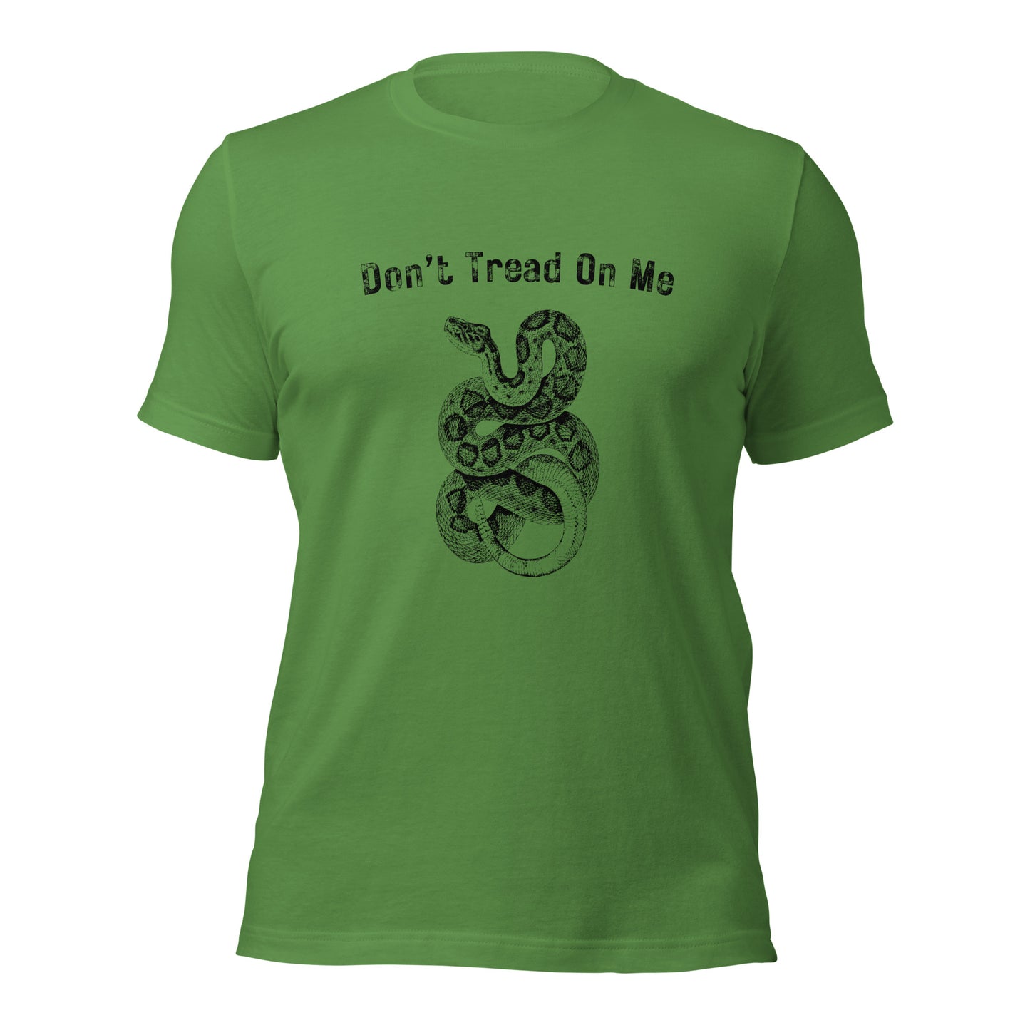 Gun rights t-shirt with Don’t Tread On Me message
