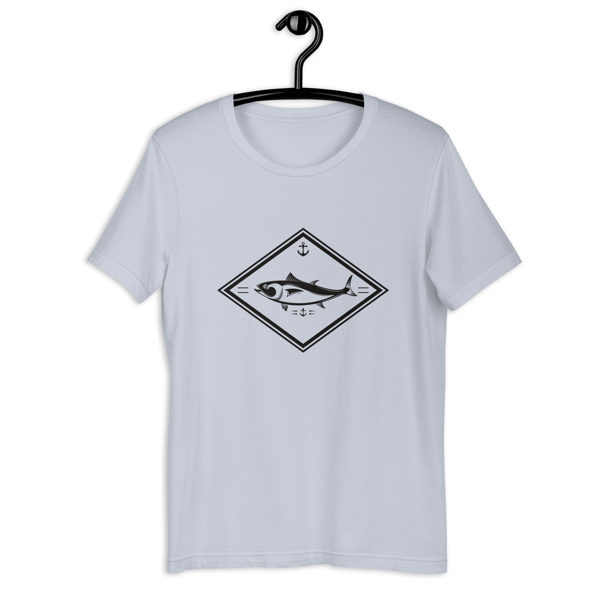 Minimalist ocean-themed t-shirt for outdoor enthusiasts
