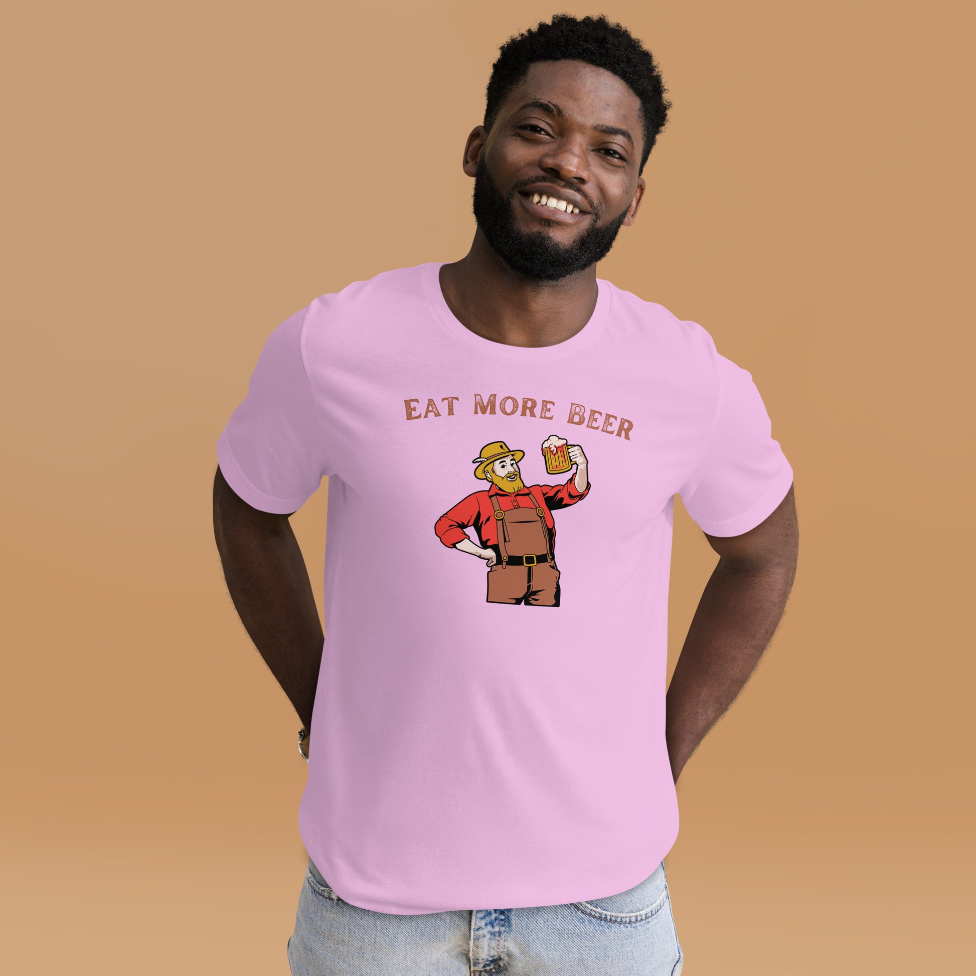 Eat More Beer shirt with lumberjack design
