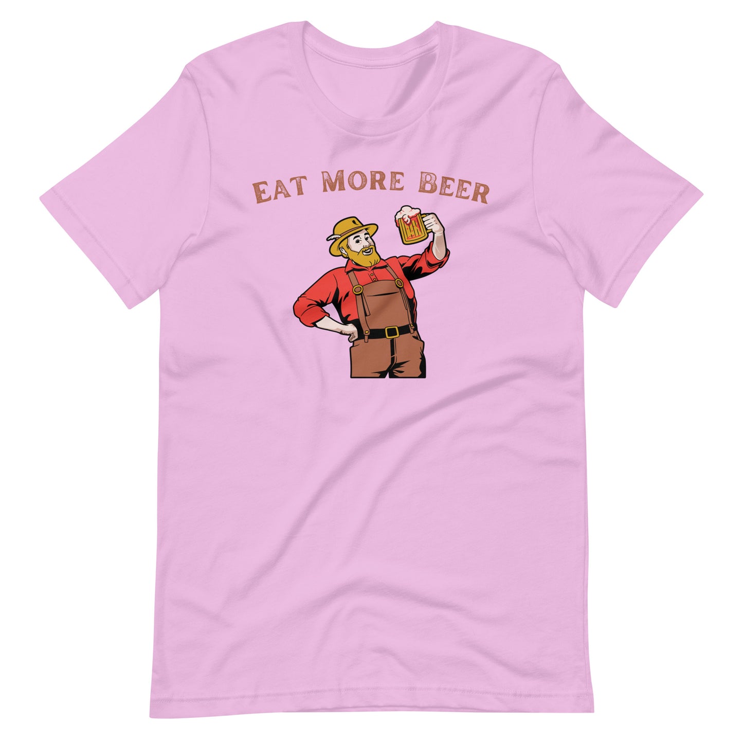 Quirky lumberjack chugging beer shirt for parties
