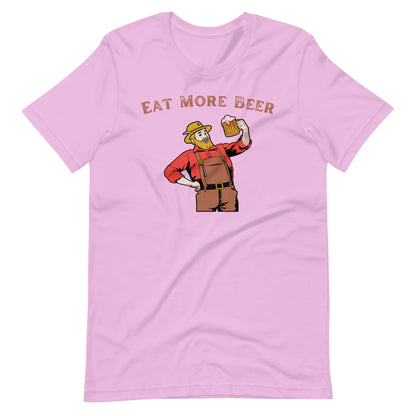 Quirky lumberjack chugging beer shirt for parties
