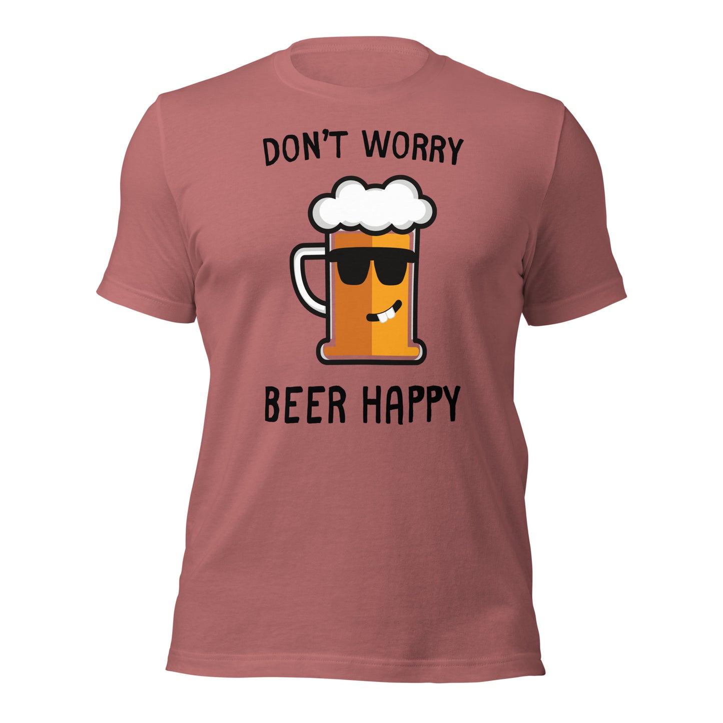 Smiling beer mug shirt with soft cotton fabric for comfort
