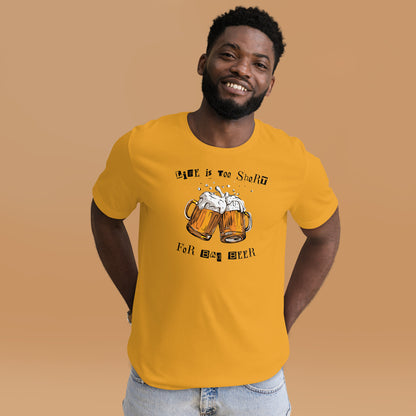 Fun drinking shirt with beer mugs illustration
