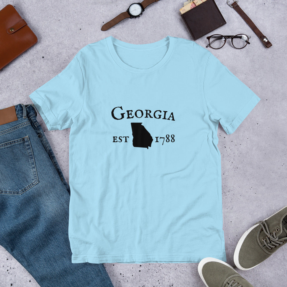 Heather color Georgia state t-shirt