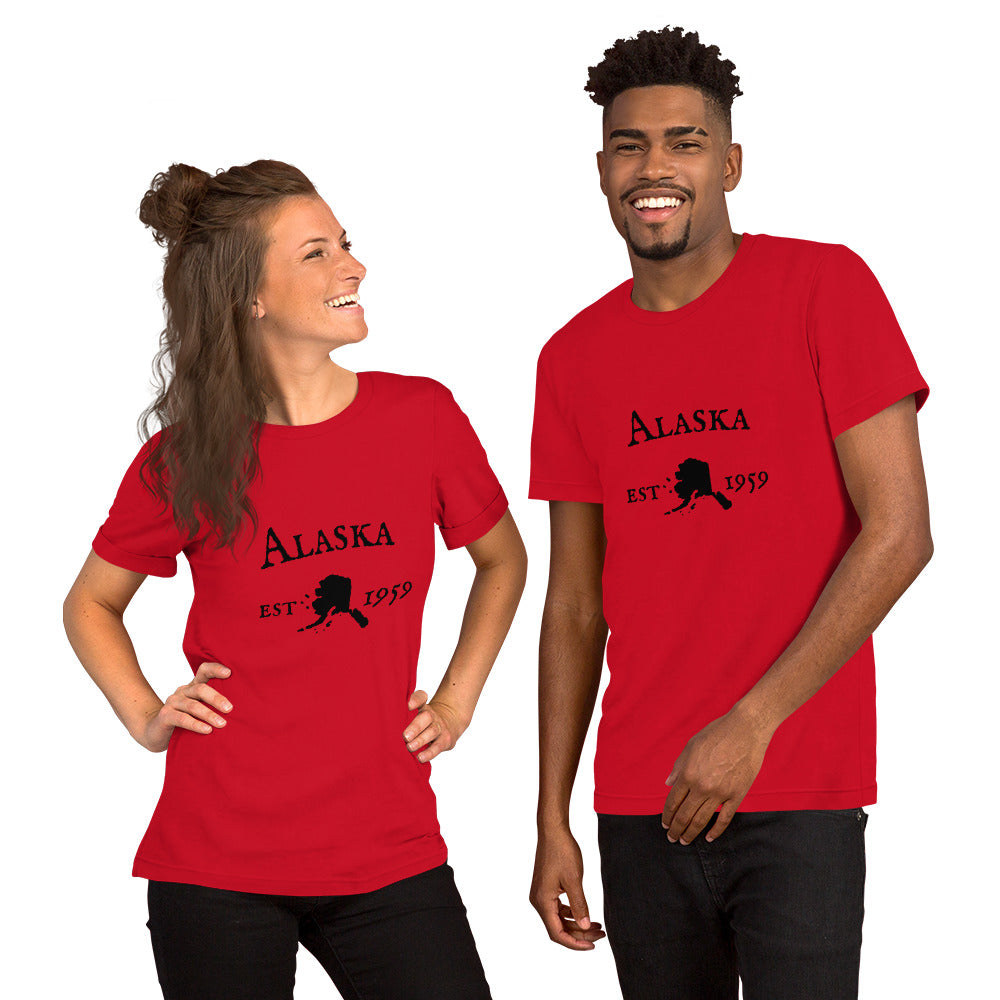 Women Alaska shirt with state pride design.