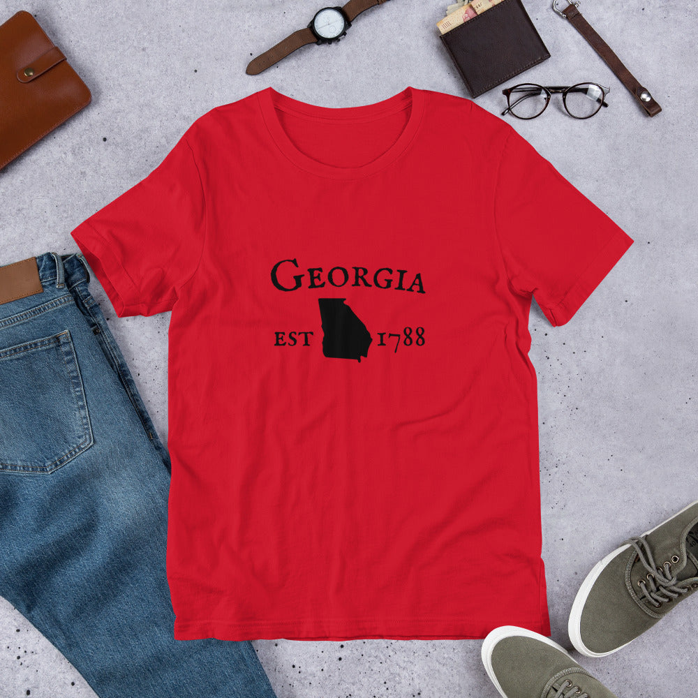 Vintage Georgia shirt with state outline graphic
