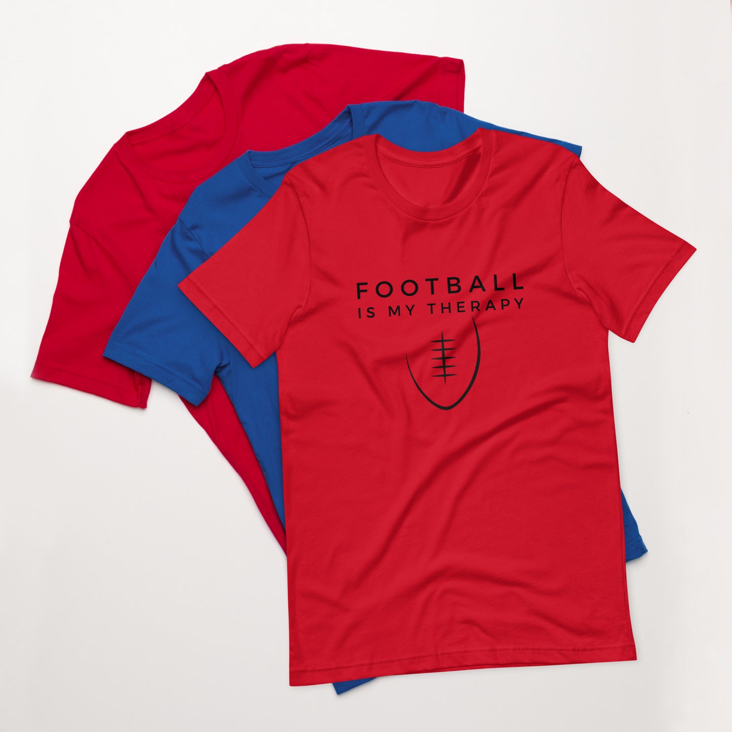 Football t-shirt with graphic and therapy message
