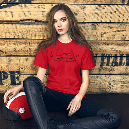 Soft and lightweight ring-spun cotton T-shirt with patriotic message