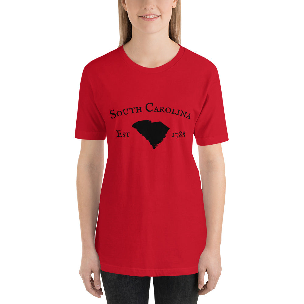 Comfortable South Carolina state shirt with outline design
