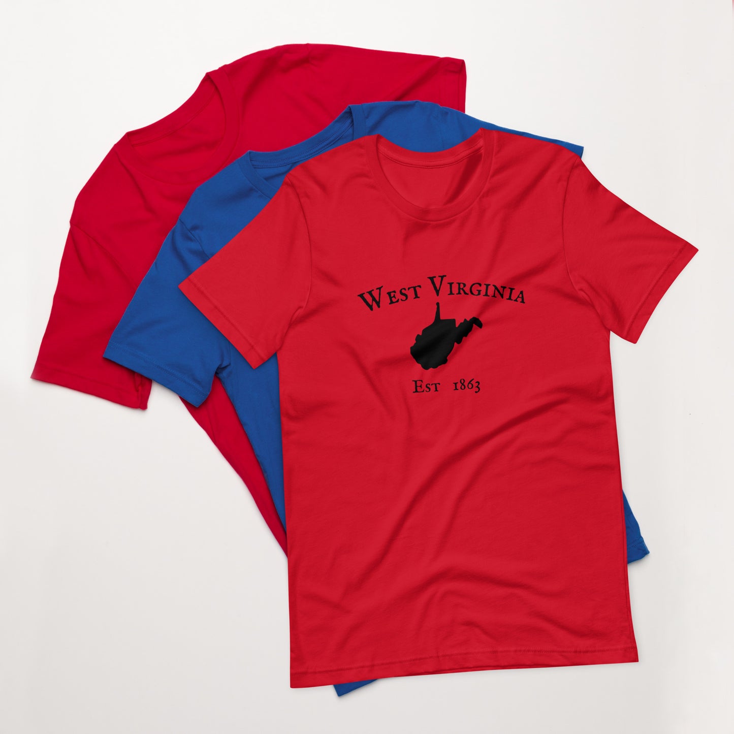 Soft cotton West Virginia pride t-shirt for casual wear
