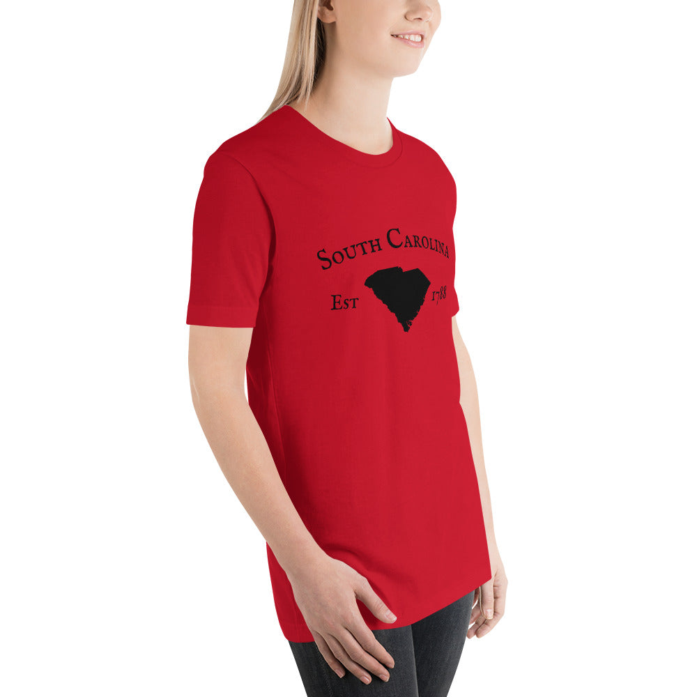 Durable South Carolina outline t-shirt for men and women
