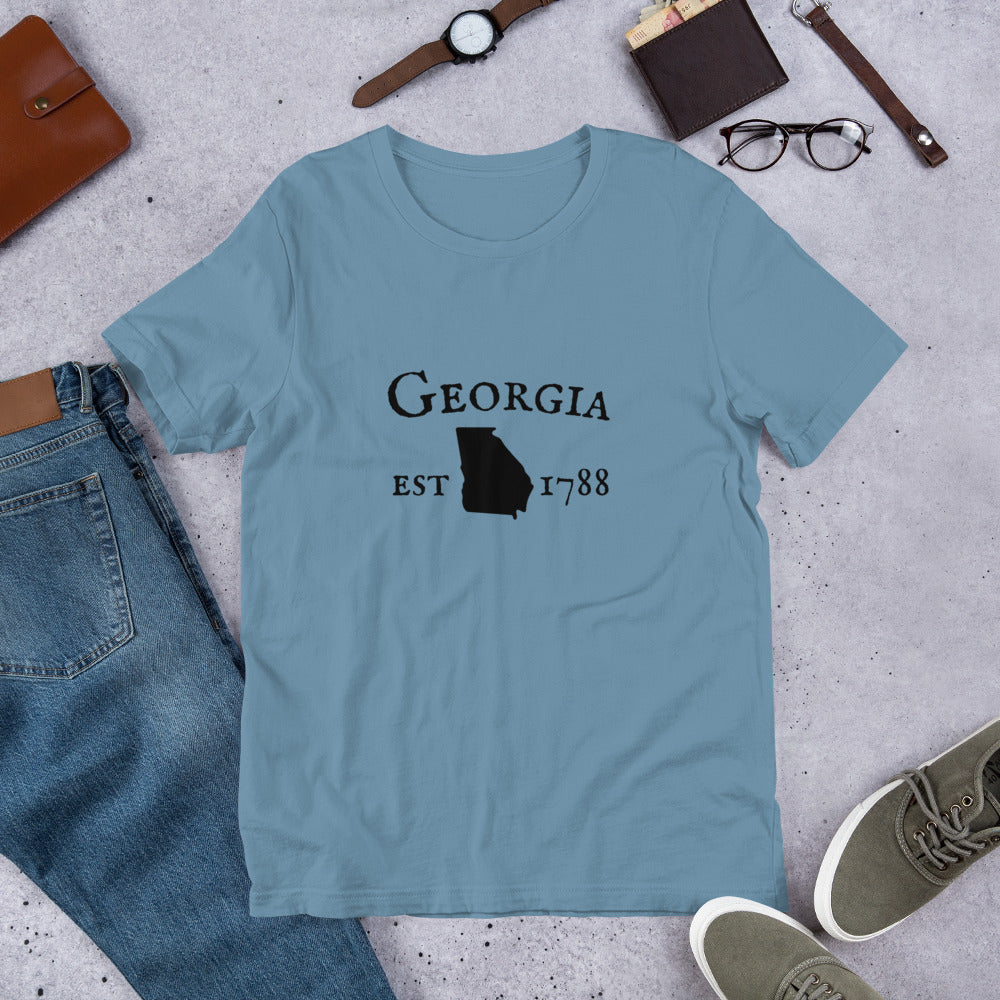 Georgia state outline t-shirt with est date