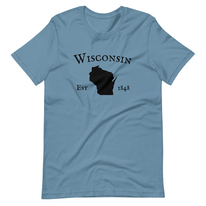 Souvenir Wisconsin t-shirt with state design
