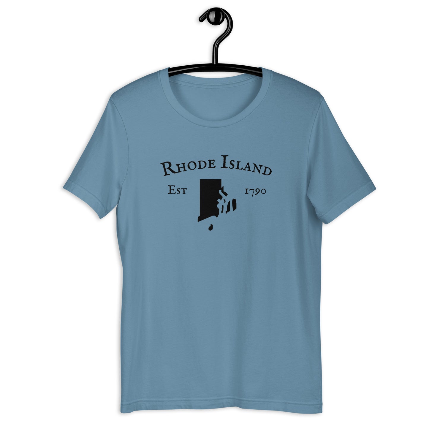 EST. 1790 Rhode Island t-shirt with state graphic
