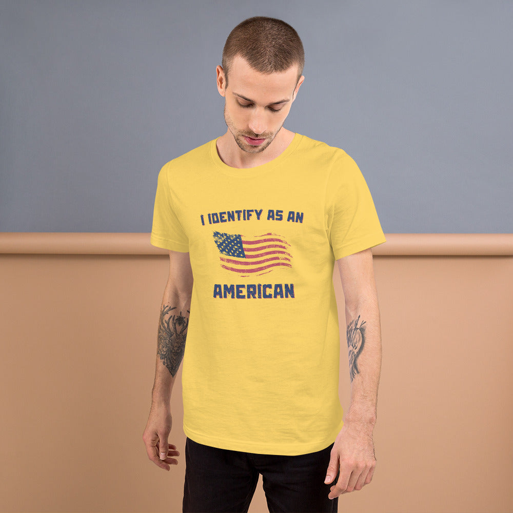 Soft cotton patriotic t-shirt with bold text
