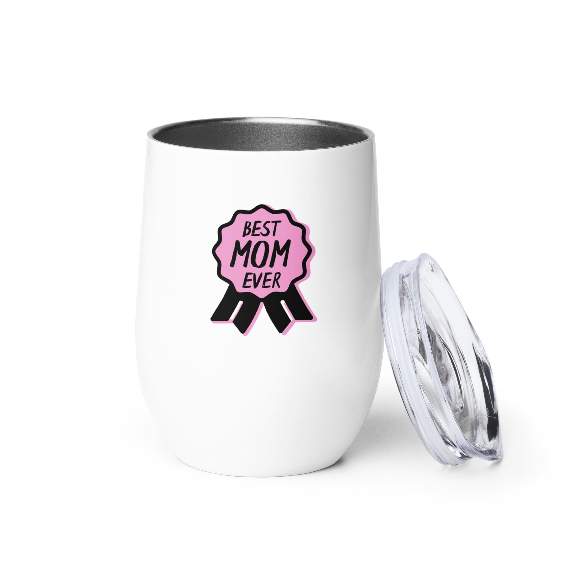 Women’s wine tumbler gift with "Best Mom Ever" message
