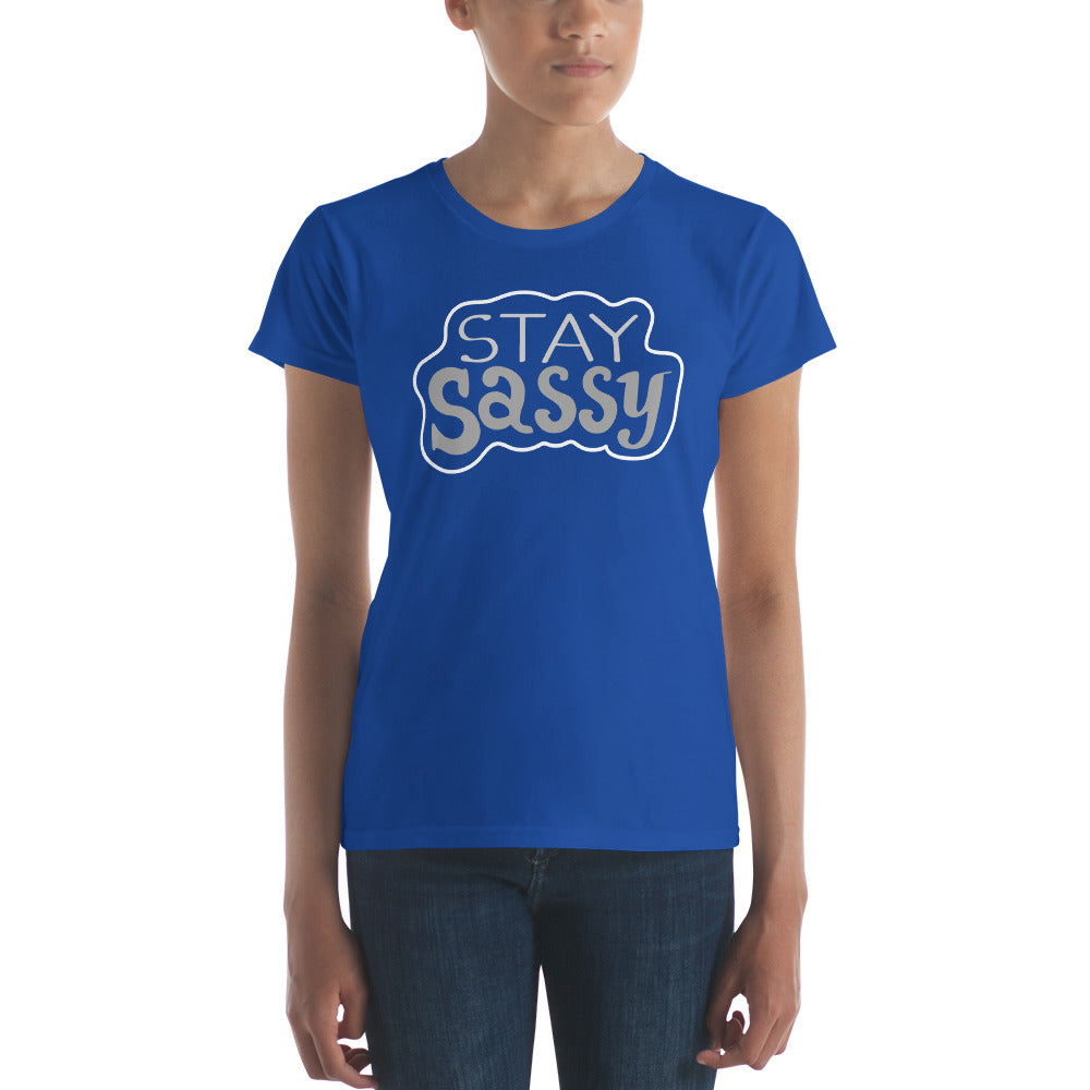 Lightweight Stay Sassy t-shirt with flattering fit
