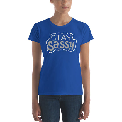 Lightweight Stay Sassy t-shirt with flattering fit
