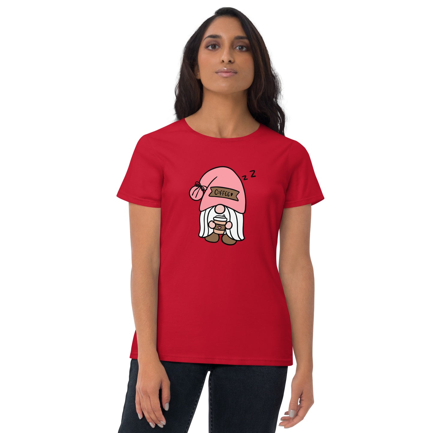 Comfortable women’s t-shirt with gnome graphic
